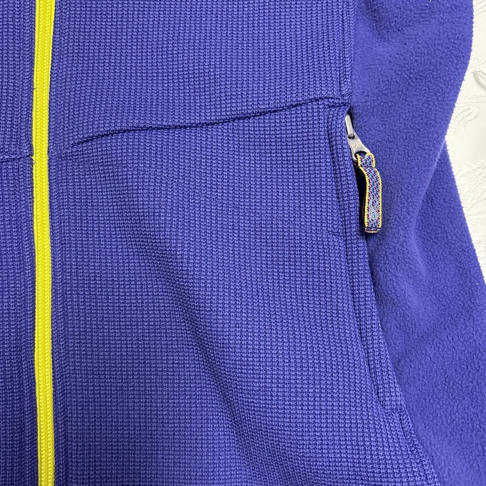 Spyder Kids XL Purple Waffle Knit Full Zip Fleece Jacket Lime Green Trim 143097 - Picture 2 of 8